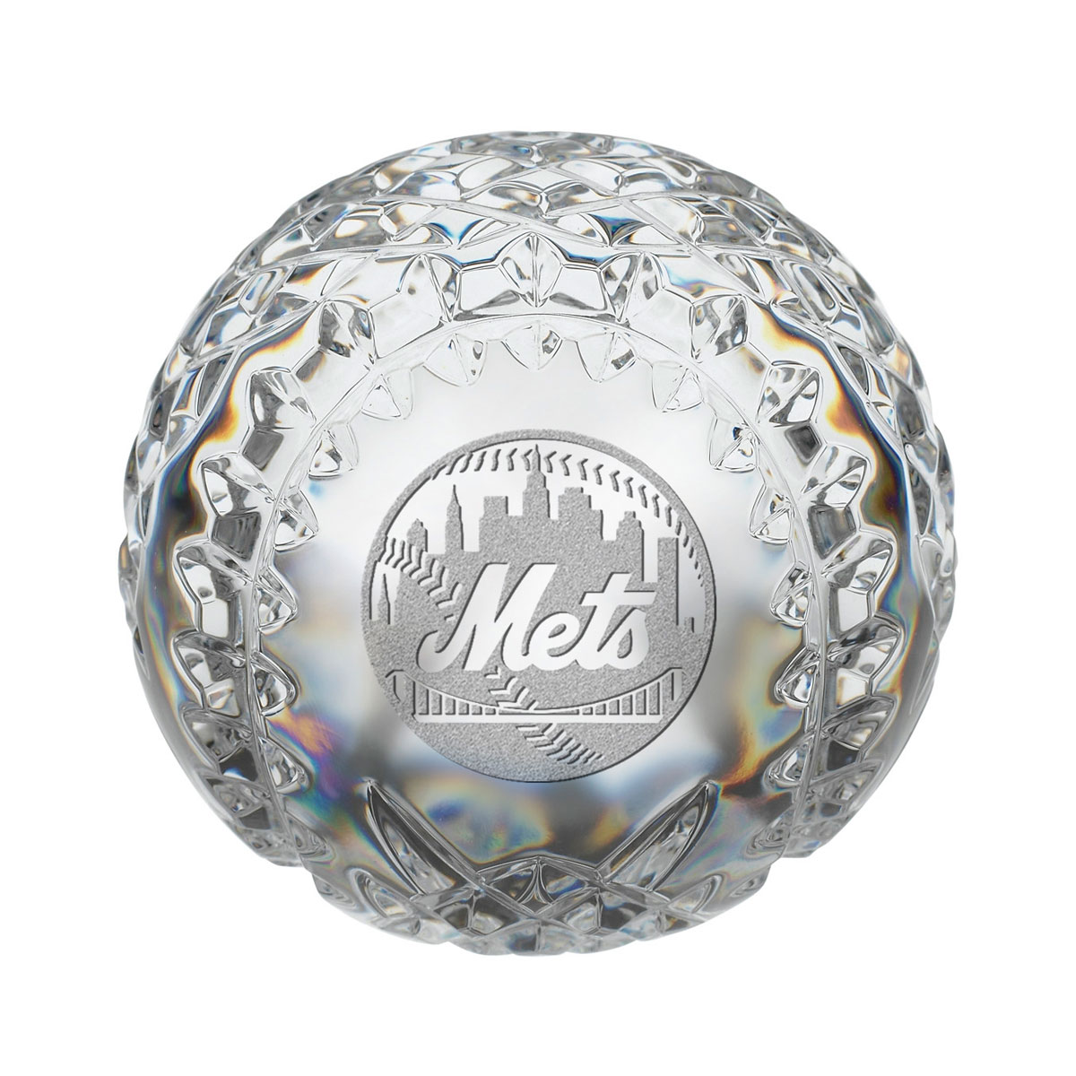 Waterford MLB New York Mets Crystal Baseball Paperweight
